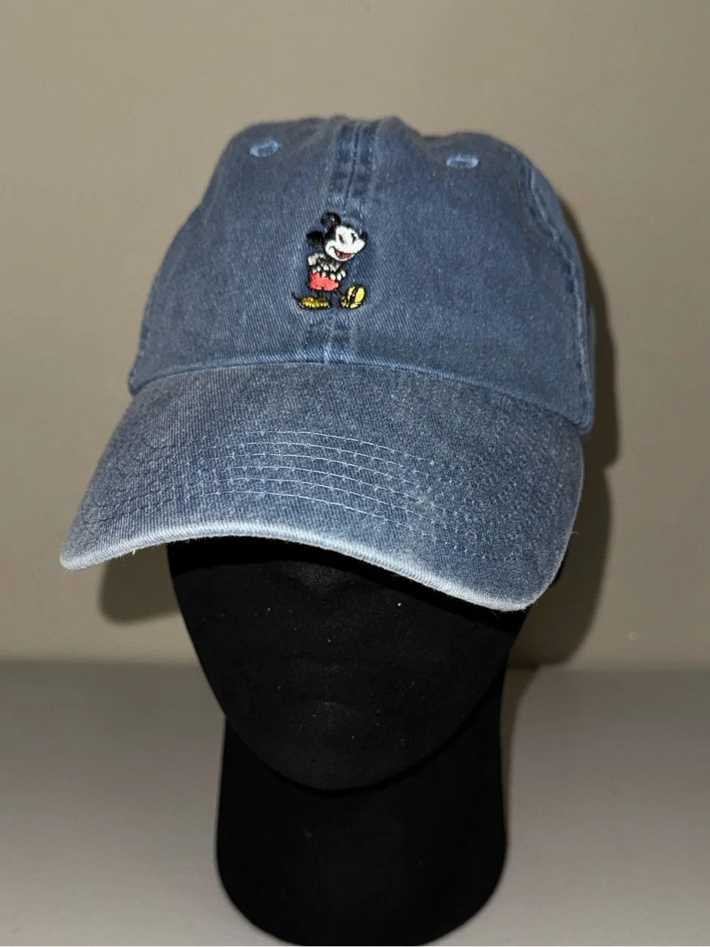 Disney Denim Blue Mickey Mouse Baseball Hat